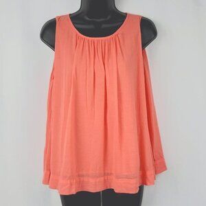 J Brand Isla Sleeveless Blouse Light Coral Size Small
